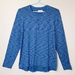 Lululemon Pulse Slub Henley Lightweight Rulu Shirt - Men's Size XL - Blue